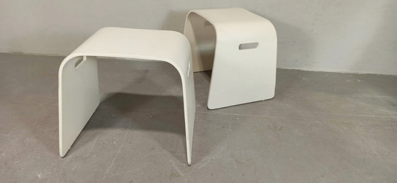 Image 1 of 2 x bentwood stools or side tables 