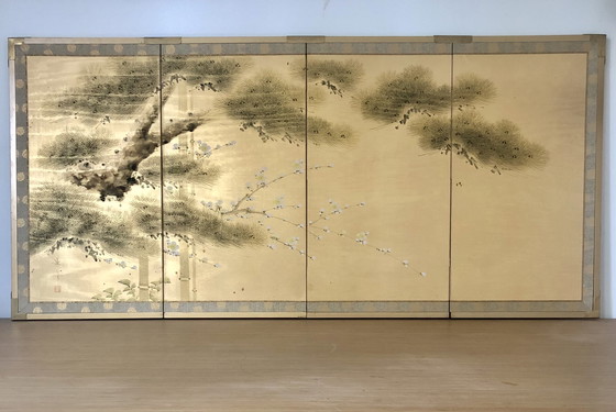 Image 1 of Paravent de chambre japonais Byobu