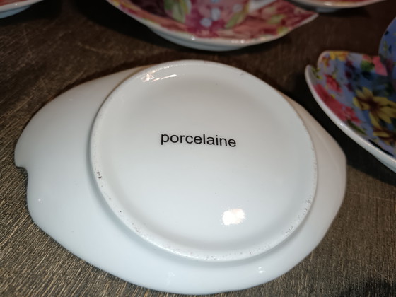 Image 1 of Set van 6 kopjes met schotels