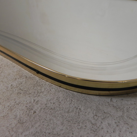 Image 1 of Vintage Spiegel Met Gouden Rand, Jaren 60