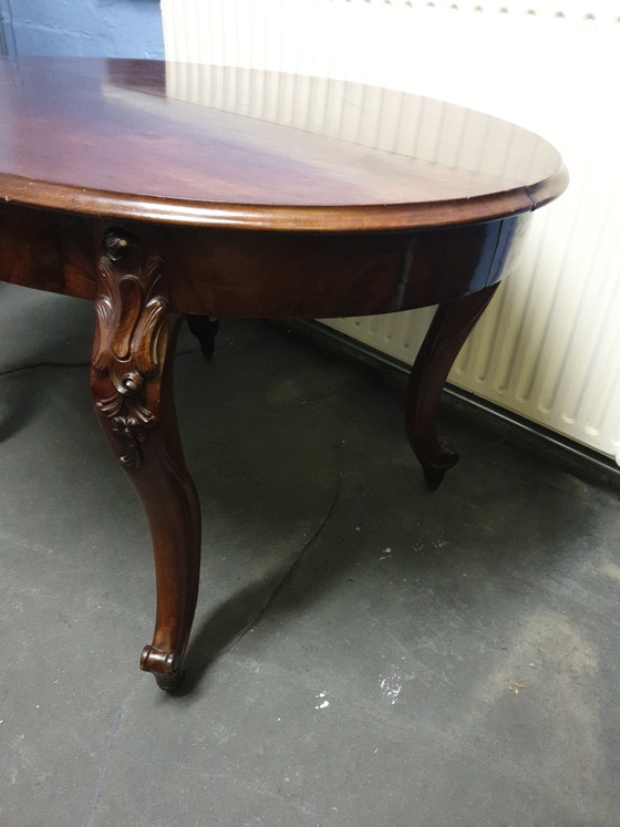 Image 1 of Antiek mahonie coulissen tafel 
