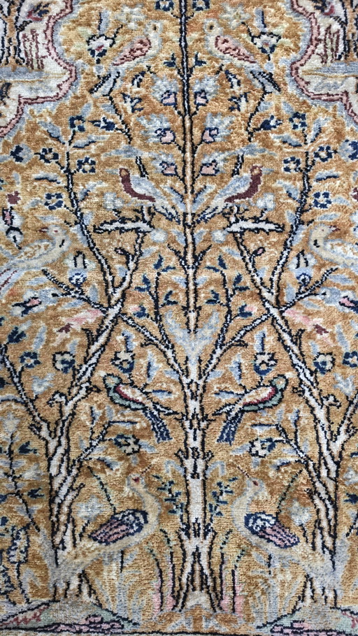 Handgeknoopt oriental zijde Kayseri tapijt Paradise 89x140cm