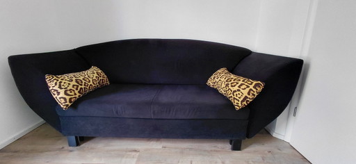 Moderne design slaapbank in zwart met lattenbodem