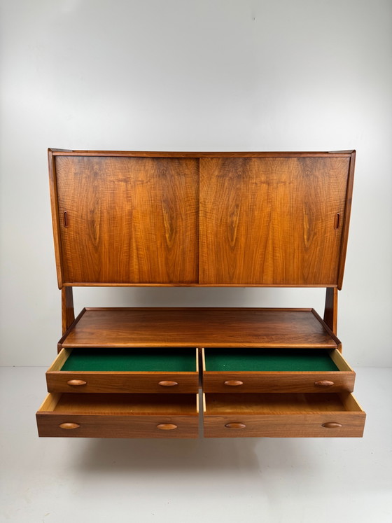 Image 1 of Buffet double modèle 53 par Harry Østergaard pour Randers Møbelfabrik – Design sculptural danois en teck