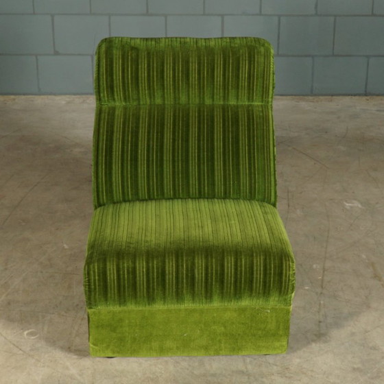 Vintage modular seating group - green velvet - 1960s – Modular sofas, Textile (photo 6 of 19)