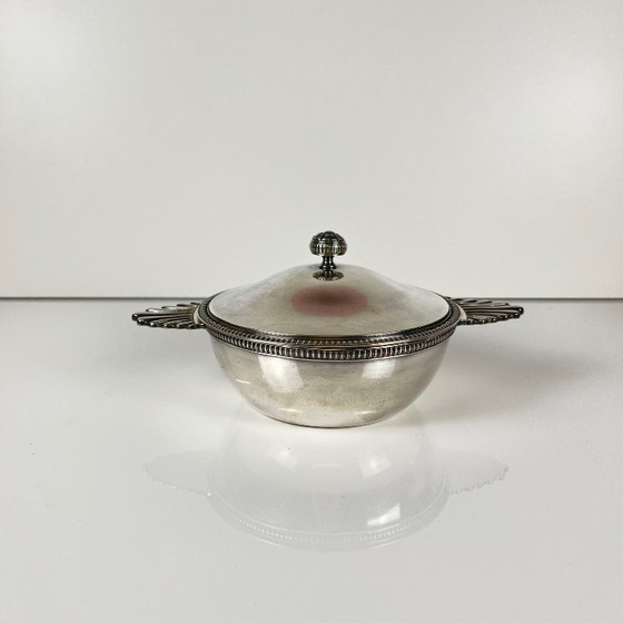 Image 1 of Silver-plated sugar bowl, Art Deco style – 20th century