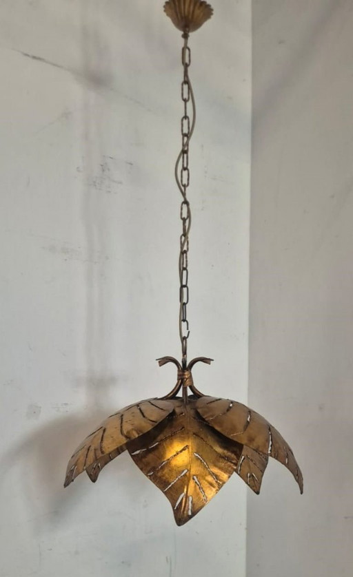 Copper pendant lamp by Maison Janssen