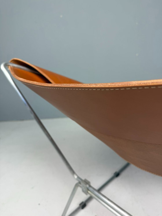 Image 1 of Pierre Paulin AP-14 cognac leather armchair for A. Polak, 1955