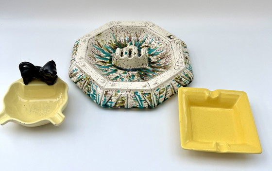 Image 1 of Mid-century ceramic ashtrays – collection, West Germany ca. 1955–1970