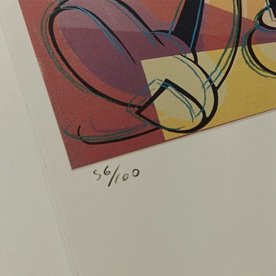 Image 1 of 1980s Andy Warhol "Mickey Mouse" Limited Series Lithograph - Leo Castelli - New York - Numbered in Pencil.