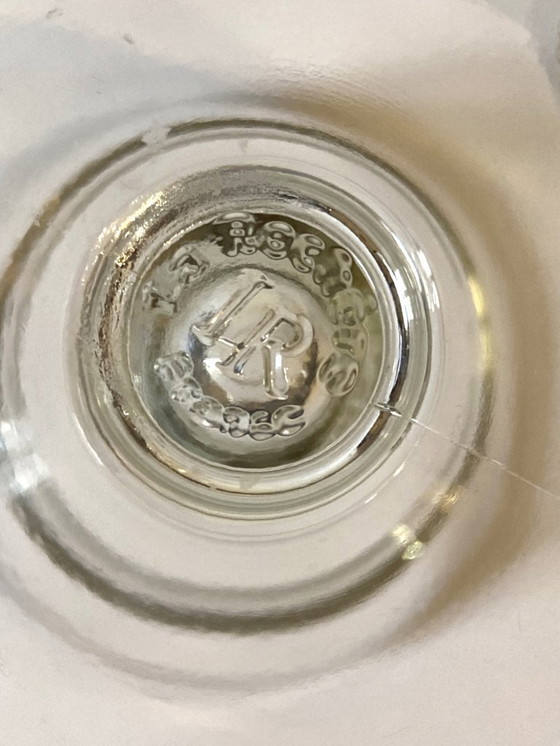 Image 1 of 4 cuencos de postre de cristal con bordes dorados, La Rochère, Francia