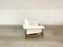 TV-Sofa aus weißem Teakholz Bouclette von Johannes Andersen für Trensum, 1958