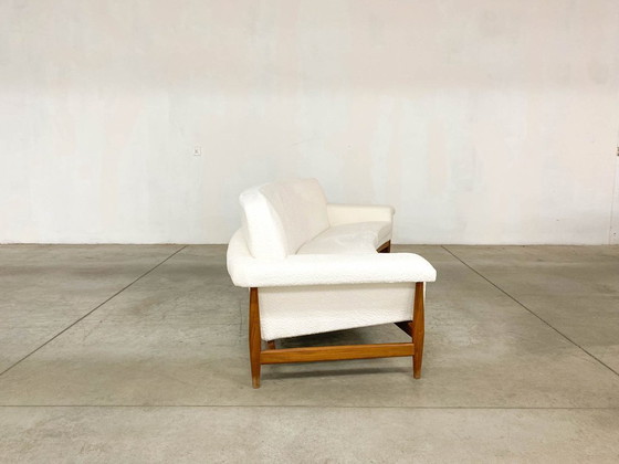 Image 1 of Sofá TV en Bouclette blanco teca de Johannes Andersen para Trensum, 1958