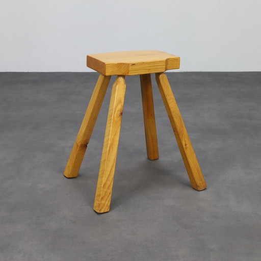 Vintage Stool Wood, 1970s