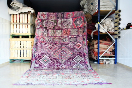Violetter marokkanischer Boujaad-Teppich - 360 x 192 cm
