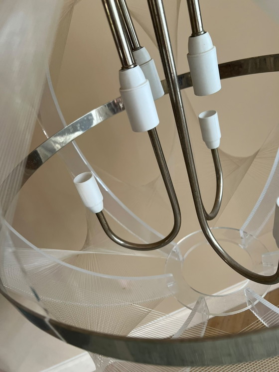 Lampada a sospensione dal design vintage – sompex, Lampade a sospensione, Chrome, Plexiglass (photo 4 of 7)
