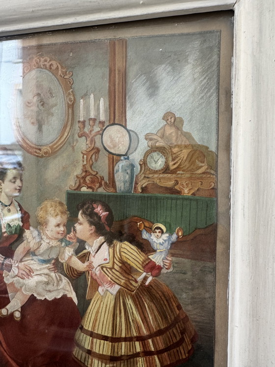 Image 1 of Gouache sur papier ancienne