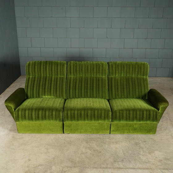 Vintage modular seating group - green velvet - 1960s – Modular sofas, Textile (photo 4 of 19)
