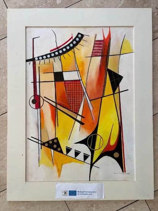 4x acrylic on canvas and paper, unframed