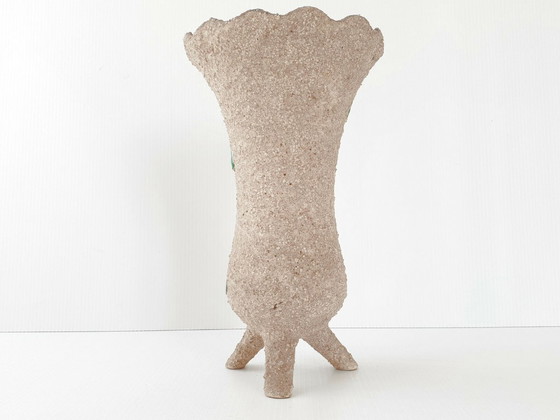 Image 1 of Vaso a treppiede in ceramica vintage anni '50 di Gabriel Fourmaintraux, stile rockabilly anni '50.