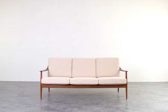 Canapé en teck de style Mid-Century de Knoll Antimott, années 1960 – Canapés 3 places, Wood, Wool (photo 3 of 15)