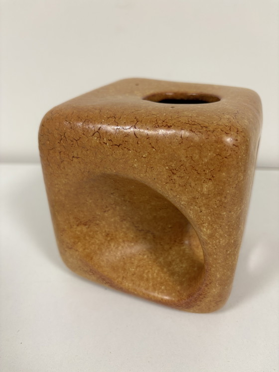 Image 1 of Bertoncello Kubusvaas (modello 907) in marrone e beige 'Screziato' di Roberto Rigon