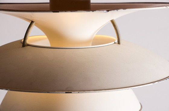 Image 1 of Danish suspension lamp in brushed metal, Model PH 6 ½ -6V Called "Charlottenborg" by Poul Henningsen for Louis Poulsen