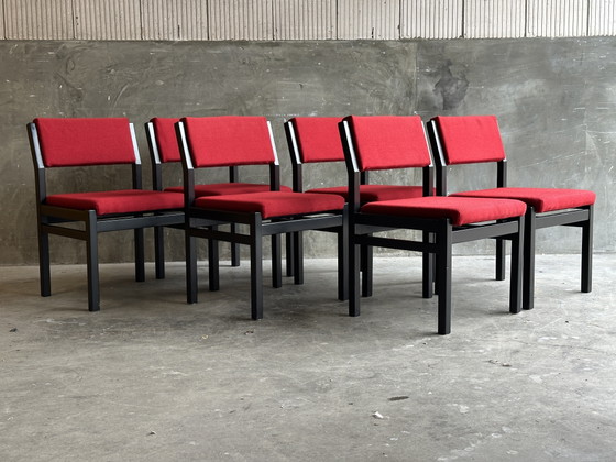 Image 1 of Set van 6 vintage stoelen - Cees Braakman Pastoe ’60