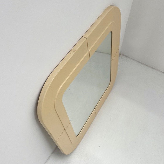 Image 1 of Cremefarbener Space-Age-Spiegel von Anna Castelli für Kartell, 1970er Jahre