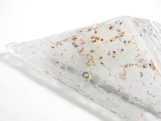 Image 1 of Post Modern Murano glass triangle ceiling lamp by Sylcom, Italy, 1985