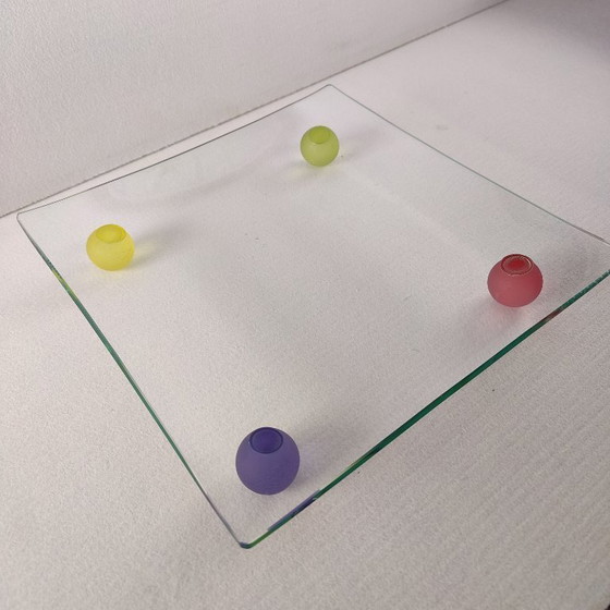 Image 1 of Montana Design glass fruit bowl, 1980s, vintage, postmodern