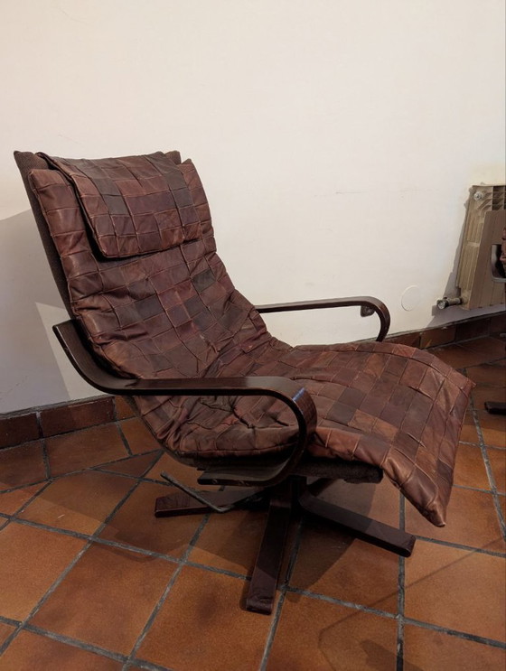 Image 1 of Ein Paar dänische KEBE-Sessel aus gepolstertem Leder und Bugholz – 1970er Jahre