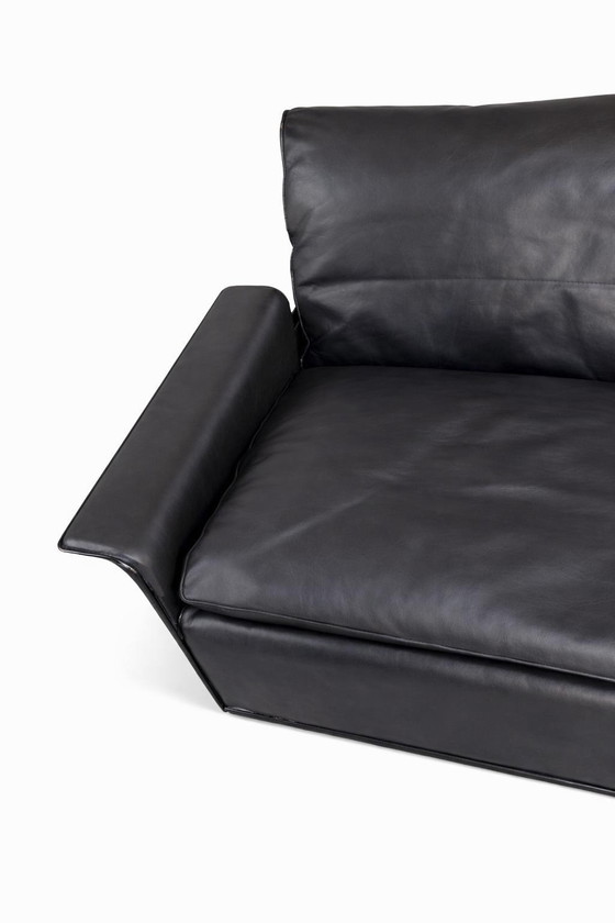 Image 1 of Dieter Rams 620 Sofa Vitsoe 2 Sitzer Leder Schwarz