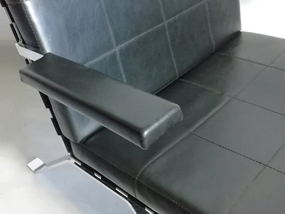 Image 1 of 1x Girsberger 1961 Lounge Eurochair 1600 H. Poltrona in pelle Eichenberger Swiss Made