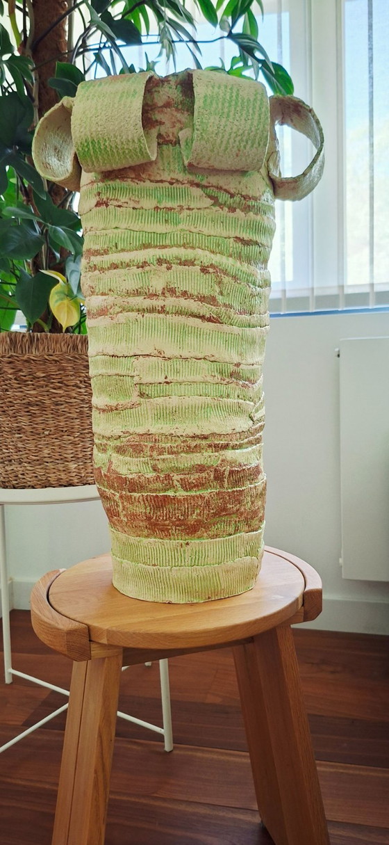 Image 1 of Große, skulpturale Vase aus Kunstkeramik – Unikat