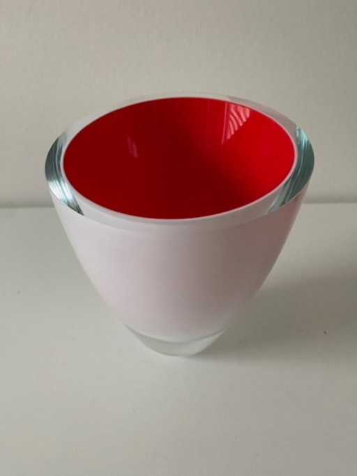 Royal Leerdam Coppa decorativa rossa/bianca Carina Riezebos