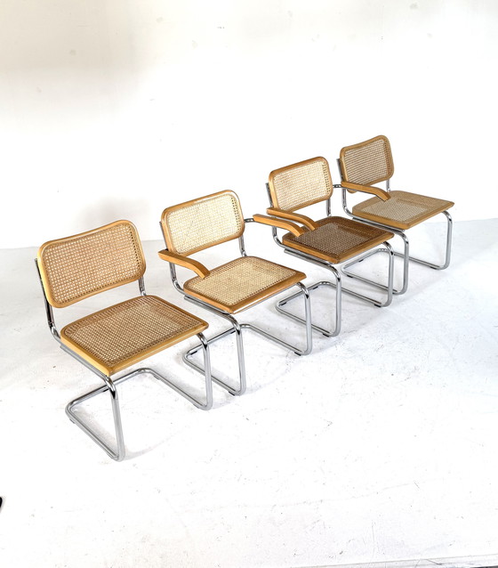 Image 1 of 4x vintage Cesca eetkamerstoel, Italië ‘70