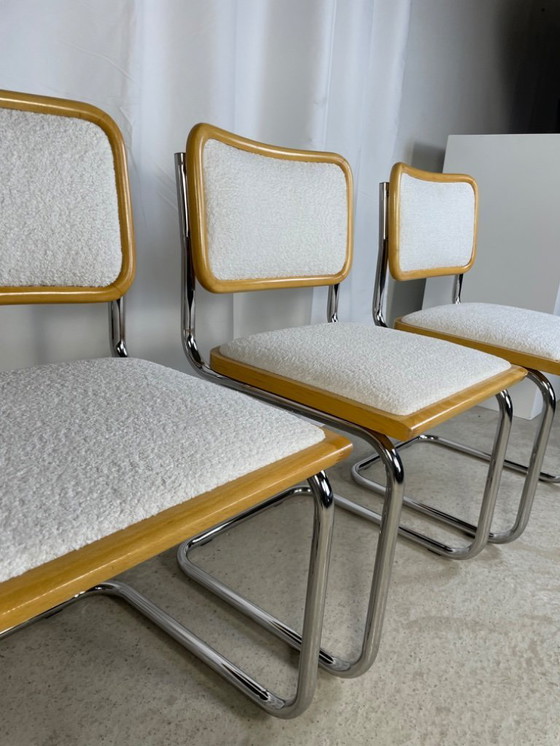 Image 1 of 4 sedie Breuer b32 in bouclé bianco