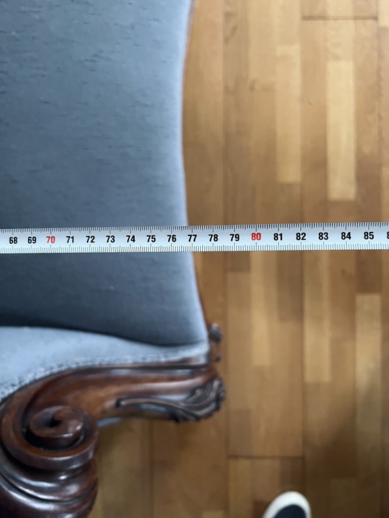 Image 1 of Elegante chaise longue in stile coroco, XIX secolo