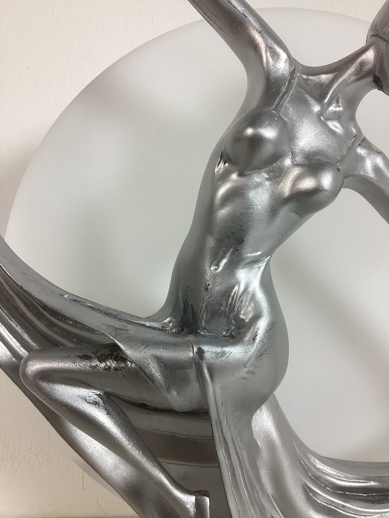 Image 1 of Lampe im Art-Deco-Stil, tanzende Frau, 1980er Jahre