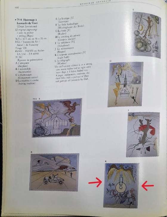 Image 1 of SALVADOR DALÍ- Grabado Original Firmado - “L’Ampoule à Incandescent”