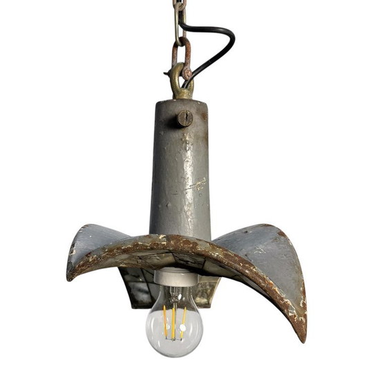 Image 1 of Suspension industrielle vintage n° 2 par Esla avec miroirs