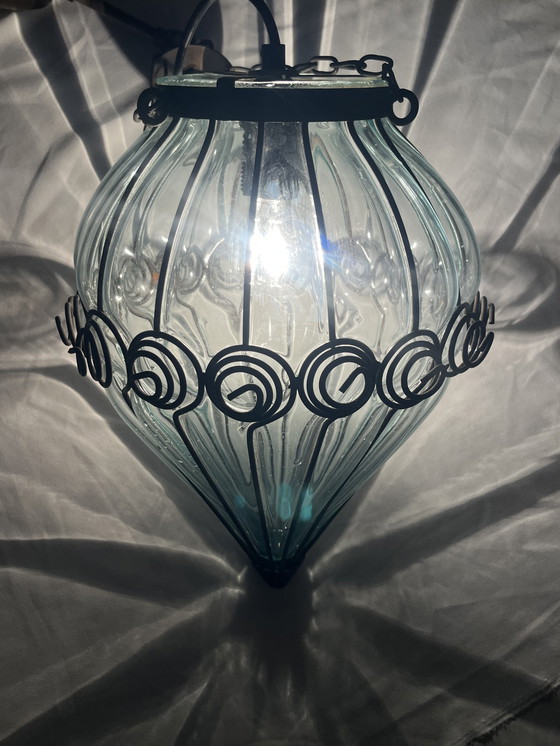 Image 1 of Venezianische mundgeblasene Glaslampe