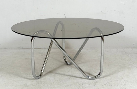 Image 1 of Französischer Stahlrohr Coffee Table/Couchtisch, der 1970er Jahre