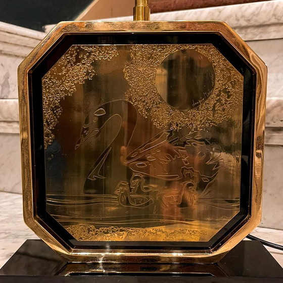 Lampada da tavolo Hollywood Regency di Georges Mathias per Maho, anni '70 – Lampade da tavolo, Brass (photo 4 of 14)
