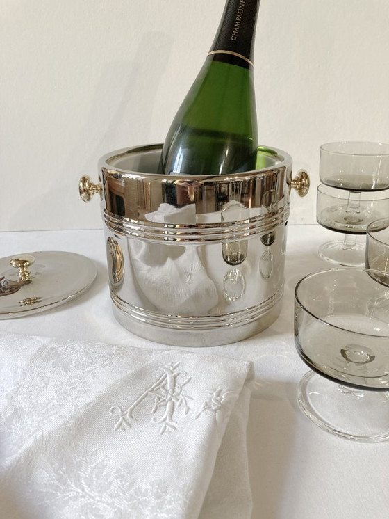 Image 1 of Silver-plated metal ice bucket