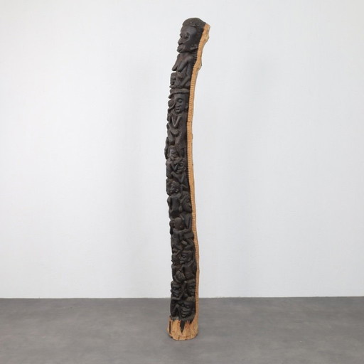 Unique African Hand-Carved Tribal Totem – Spiritual Sculpture, mid-20th century