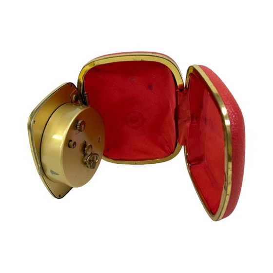 Image 1 of Sveglia da viaggio vintage EUROPA | meccanica anni '60 a 4 rubini | design retrò