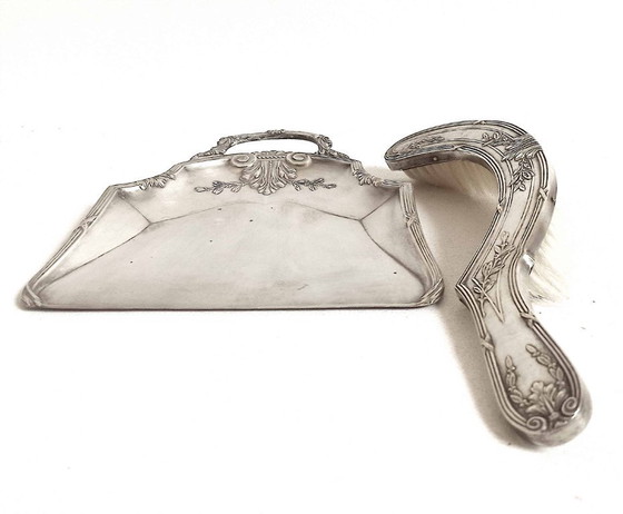 Image 1 of Zilveren metalen kruimelvanger uit de jaren 30