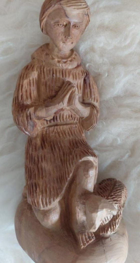 Set Presepe in Legno d'Ulivo Intagliato a Mano, 15 Pezzi XL, Sculture, Marrone (foto 2 di 6)